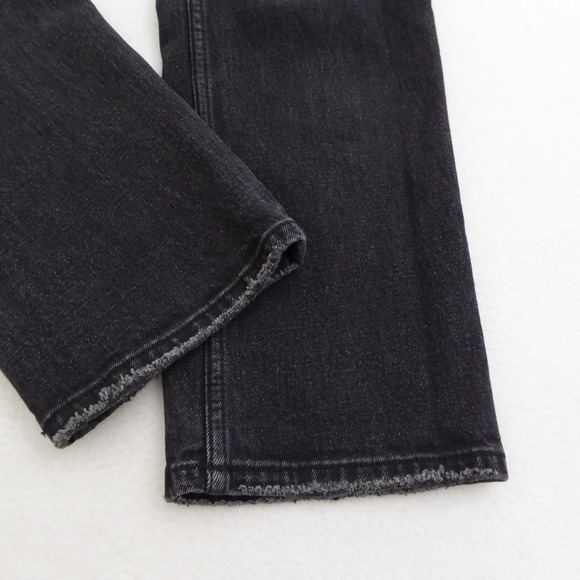 Abercrombie & Fitch Ankle Straight Ultra High Rise Black Denim Jeans Women 26/2L - Picture 3 of 10